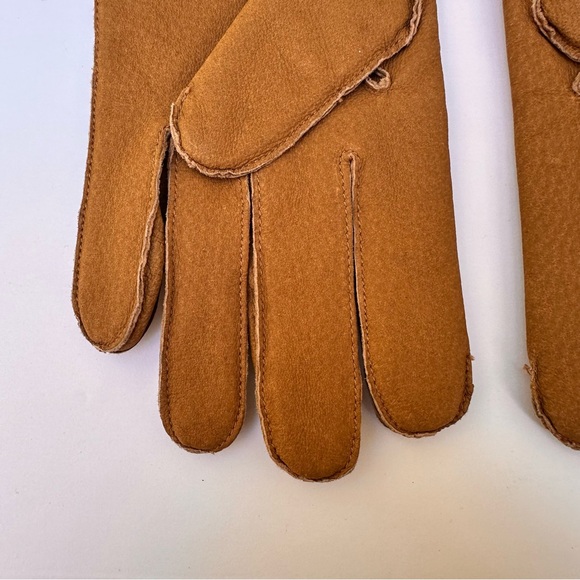Fownes Brown Suede Gloves with Knitted Cuffs NWT - Picture 2 of 16